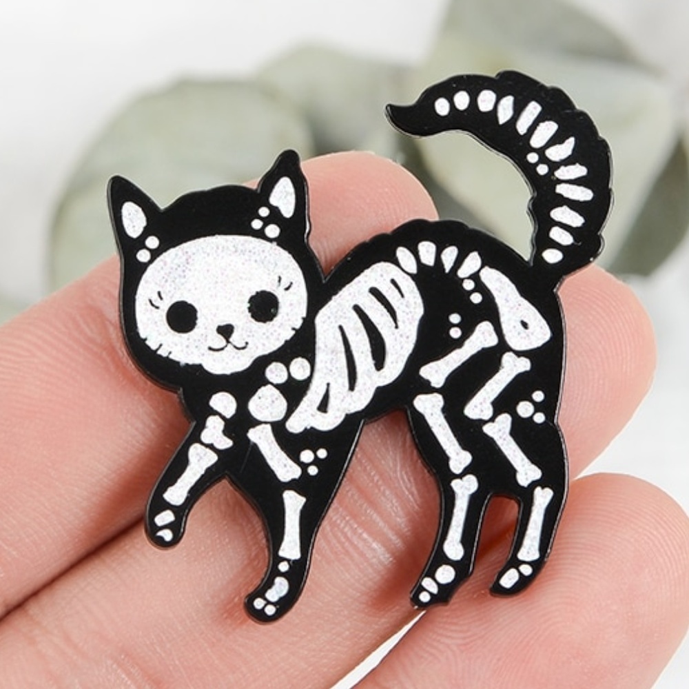 La Muerta Kitty Pin Halloween Day of the Dead Cute